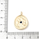 Латунные микропаве прозрачные подвески с фианитом KK-R213-18G-3