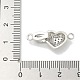 Стойка металлизированное сердце латунь складные застежки KK-L224-093P-3