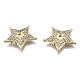 Латунные микропаве прозрачные подвески с фианитом ZIRC-S069-033G-3