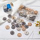 24 комплект кнопок из цинкового сплава 3 цветов FIND-NB0003-68-4