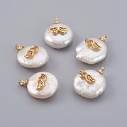 Подвески из натурального пресноводного жемчуга PEAR-F008-21G
