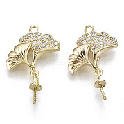 Кулоны из латуни с кубическим прозрачным цирконием KK-N232-128-NF