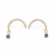 Серьги на гусеничном ходу из циркония EJEW-R010-04A