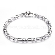 Браслеты-цепочки Figaro из нержавеющей стали 304 BJEW-L637-04A-P