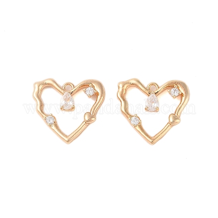 Подвески из латуни с прозрачным стеклом KK-N254-56G-1