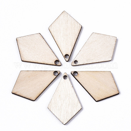 Незаконченные подвески из натурального тополя WOOD-S045-112-1