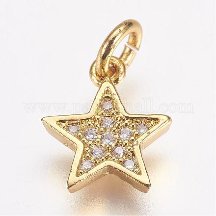 Латунные микро проложить кубического циркония подвески ZIRC-G087-35G-1