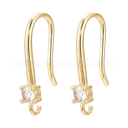 Латунные крючки для серьги из чистого циркония ZIRC-R112-06G-1