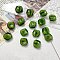 Glass Beads, Nuggets, for DIY Bracelet Accessories, Green, 10x11.5x7mm, Hole: 1.2mm