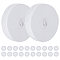 GORGECRAFT 11 Yards White Elastic Band with Buttonholes Stretch Stretchable High Elasticity Knit Bands 2 Rolls 0.8 Inch Holes Bands Spool Rubber Cord with 20PCS Resin Button for Sewing DIY Waistbands