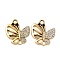 Alloy Rhinestone Pendants, Butterfly, Golden, 20.5x19x2.5mm, Hole: 2.1mm