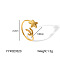 304 Stainless Steel Adjustable Cuff Open Rings for Women, Starfish, 18.6mm,US Size 12 3/4(22mm)