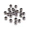 304 Stainless Steel Beads, with Rubber Inside, Slider Beads, Rondelle, Stainless Steel Color, 6x3mm, Hole: 3mm, Rubber Hole: 1.2mm