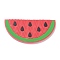 Silicone Makeup Cleaning Brush Scrubber Mat Portable Washing Tool, with Suction Cup, Watermelon Shape, for Men and Women, Mixed Color, 7.3x15x1.2cm