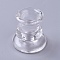 Transparent Glass Candle Holders, for Pillar or Taper Candle, Home Decoration, Clear, 59~60x55~57mm, Inner Diameter: 22mm, 2pcs/set