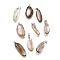 Natural Smoky Quartz Pendants, Nuggets Charms, with 201 Stainless Steel Bails, Stainless Steel Color, 30.5~38.5x10.5~18.5x6.5~12.5mm, Hole: 6x3mm