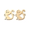 Ion Plating(IP) 304 Stainless Steel Hollow Connector Charms, Cat Shape Links, Golden, 19x18x1mm, Hole: 1.2mm