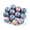 Resin Beads, Round, Two Tone, Deep Sky Blue, 12mm, Hole: 2mm
