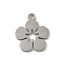 304 Stainless Steel Charms, Flower, Stainless Steel Color, 12x10.5x1mm, Hole: 1.2mm