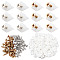 110 Sets 2 Style Plastic Brackets, 45 Degree Angle Brackets, with 201 Stainless Steel Screw, Platinum, 9x15x13mm, 55 sets/style