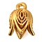 Brass Pendants, Cadmium Free & Nickel Free & Lead Free, Flower Charm, Matte Gold Color, 10x7mm, Hole: 1mm