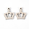 Non-Tarnish 201 Stainless Steel Pendants, Laser Cut, Crown, Stainless Steel Color, 18x15x1.2mm, Hole: 1.6mm