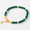 Simple Design Synthetic Malachite Beaded Bracelets for Women, 15.75 inch(40cm)
