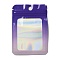 Rectangle Glitter Holographic PVC Zip Lock Bags, Resealable Packaging Bags, Self Seal Bag, Slate Blue, 9.9x6.8x0.15cm, Unilateral Thickness: 2.5 Mil(0.065mm)