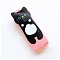 Cartoon Cat Cloth Storage Pencil Zipper Pouches, Pen Holder, for Office & School Supplies, Rectangle, Black, 188x86mm