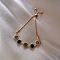 Alloy Box Chain Slider Bracelets, Brass Micro Pave Cubic Zirconia Link Bracelets for Women, Flat Round, 9-1/8 inch(23cm)