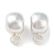 Brass Tube Bails, Loop Bails, Slider Beads, Cadmium Free & Lead Free, 925 Sterling Silver Plated, 6x4x3.5mm, Hole: 1.2mm and 1mm