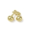 Brass Pendants, Cherry Charms, Long-Lasting Plated, Cadmium Free & Lead Free, Rack Plating, Real 18K Gold Plated, 12x13x5.5mm, Hole: 1.4mm