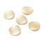 Brass Charms, Flat Round, Real 24K Gold Plated, 20x20x1mm, Hole: 1.4mm