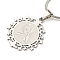 Non-Tarnish Virgin Mary Pendant Necklaces, 201 Stainless Steel Snake Chain Necklaces, Stainless Steel Color, 17.91 inch(45.5cm)