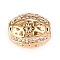 Brass Micro Pave Clear Cubic Zirconia Beads, Long-Lasting Plated, Barrel, Real 18K Gold Plated, 8x7mm, Hole: 2mm