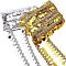 OLYCRAFT 20 Yards Belly Dance Tassel with Bling Sequins Coins Gold Silver Polyester Curtain Decoration SequinTassel Trim Fringe Lace Dance Dress Belt for Dress Embellish and Headband Sewing