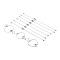 Tarnish Resistant 304 Stainless Steel Link Chain Bracelet Making, with Lobster Claw Clasps and Flat Round Cabochon Settings, Mixed Style, Stainless Steel Color, Tray: 12mm, 5.62~6.49 inch(14.3~16.5cm)