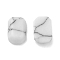 Glass Cabochons, Imitation Turquoise, Rectangle, White, 6x4x2mm