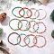 12Pcs Christmas Theme Glass Seed Beads Stretch Bracelet Sets, Star Brass Beaded Bracelets, Mixed Color, Inner Diameter: 2-1/8~2-3/8 inch(5.5~5.9cm)