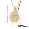 Elegant Brass Micro Pave Clear Cubic Zirconia 3D Initial Necklaces, Perfect Gift for Her, Golden, Letter G, 15.75 inch(40cm)