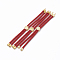 Nylon Twisted Cord Bracelet Making, Slider Bracelet Making, with Brass Findings, Golden, Red, 8.7 inch~9.3 inch(22.2cm~23.8cm), 3mm, hole: 1.5mm