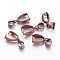 Brass Ice Pick Pinch Bails, Red Copper, 14x7mm, Hole: 4x6mm
