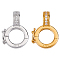 2 Color S925 Sterling Silver Twister Clasps Micro Pave Cubic Zirconia Fold Over Clasp Hook Rings Clasp Hoops Connector Charms for Jewelry Making Bracelet Pendant Necklaces Earring