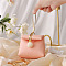 Imitation Leather Pouches with Rope, Candy Gift Bags Christmas Party Wedding Favors Bags, Pink, 13x11.5x5cm