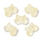 Transparent Spray Paint Glass Beads, Bowknot, Yellow, 9.5x14x6.5mm, Hole: 1mm