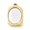 304 Stainless Steel Pendants, Rectangle with Twelve Constellations Charm, Golden & Stainless Steel Color, Virgo, 23x14.5x3mm, Hole: 2mm