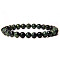 Synthetic Green Quartz Round Beaded Stretch Bracelet