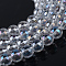 Electroplate Glass Beads Strands, AB Color Plated, Round, Clear AB, 7.5x8.5mm, Hole: 1mm, about 100~104pcs/strand, 70~74cm