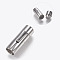 Tarnish Resistant 304 Stainless Steel Bayonet Clasps, Stainless Steel Color, 32x11mm, Hole: 9mm