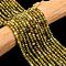 Faceted Rondelle Natural Green Garnet Beads Strands, Andradite Beads, 3x2mm, Hole: 1mm, about 187pcs/strand, 15.5 inch